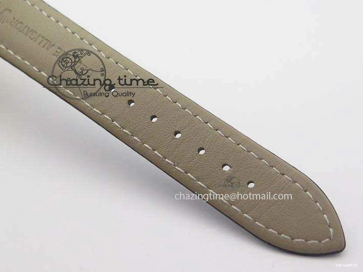 A2824 Cellini Markers Numeral Leather Date RG Rose Black Dial On Gold Strap 0721